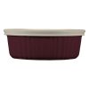 General Dinnerware- Lightweight French Colors 24-ounce Baking Dish with Lid, Cabernet