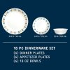 Corelle Dinnerware- Lightweight Anders 18-piece Dinnerware Set, Service for 6