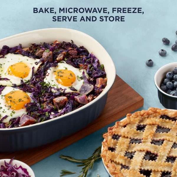 Corelle Dinnerware- Lightweight French Colors 10-piece Oval Bakeware Set, Navy Corelle Dinnerware- Lightweight French Colors 10-piece Oval Bakeware Set, Navy
