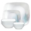 Corelle Dinnerware- Lightweight Aquarello 16-piece Dinnerware Set, Service for 4