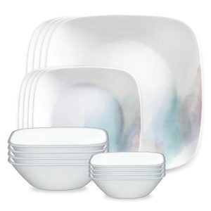 Corelle Dinnerware- Lightweight Aquarello 16-piece Dinnerware Set, Service for 4 Corelle Dinnerware- Lightweight Aquarello 16-piece Dinnerware Set, Service for 4