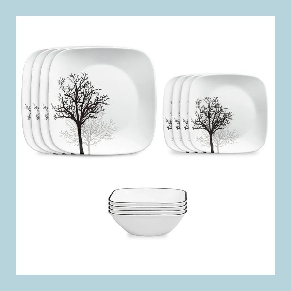 Corelle Dinnerware- Lightweight Timber Shadows 18-piece Dinnerware Set, Service for 6 Corelle Dinnerware- Lightweight Timber Shadows 18-piece Dinnerware Set, Service for 6