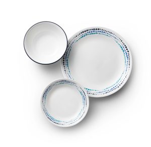 Corelle Dinnerware- Lightweight Ocean Blues 18-piece Dinnerware Set, Service for 6 Corelle Dinnerware- Lightweight Ocean Blues 18-piece Dinnerware Set, Service for 6