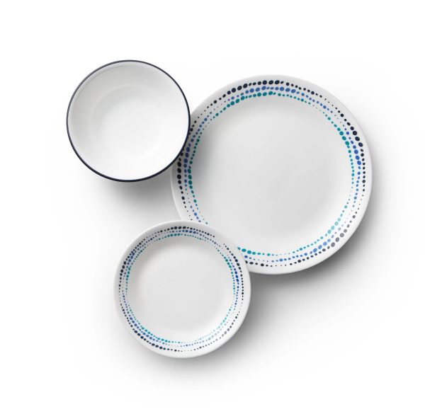 Corelle Dinnerware- Lightweight Ocean Blues 18-piece Dinnerware Set, Service for 6
