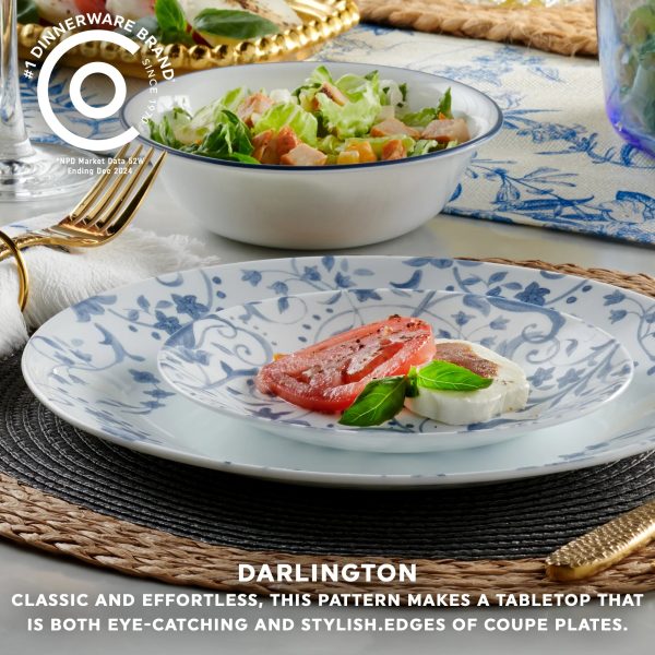Corelle Dinnerware- Lightweight Darlington 18-piece Dinnerware Set, Service for 6 Corelle Dinnerware- Lightweight Darlington 18-piece Dinnerware Set, Service for 6