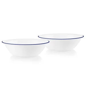 Brilliant Blue Banded 2-quart Serving Bowls, 2-pack