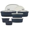 Corelle Dinnerware- Lightweight French Colors 12-piece Oval Bakeware Set, Navy Corelle Dinnerware- Lightweight French Colors 12-piece Oval Bakeware Set, Navy