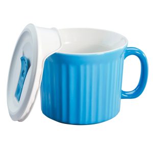 Corelle Dinnerware- Lightweight 20-ounce Light Blue Meal Mug? with Vented Lid Corelle Dinnerware- Lightweight 20-ounce Light Blue Meal Mug? with Vented Lid