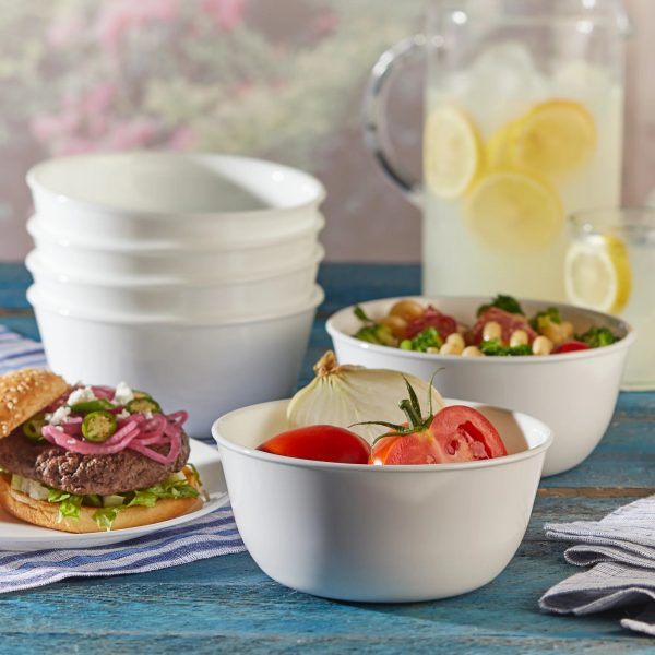 Corelle Dinnerware- Lightweight Winter Frost White 28-ounce Large Soup Bowls, 6-pack