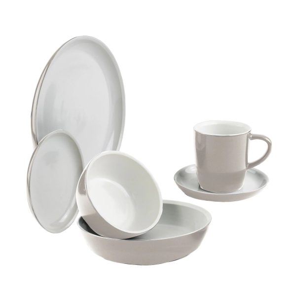 General Dinnerware- Lightweight 6-piece Truffle Dinnerware Set , Service for 1