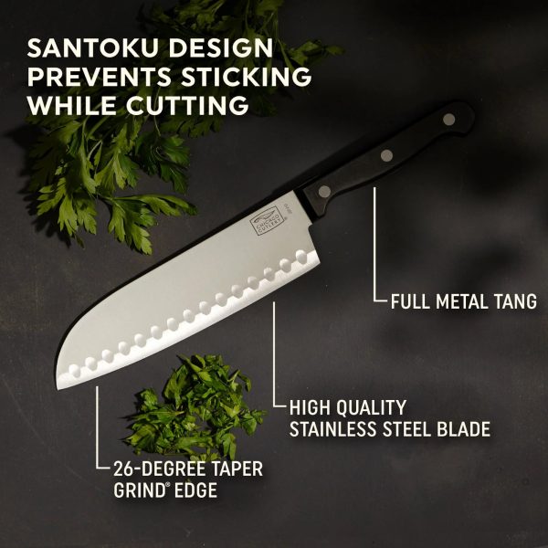Corelle Dinnerware- Lightweight Essentials? 2-piece Santoku / Partoku Knife Set