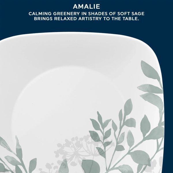 Corelle Dinnerware- Lightweight Square Amalie 6.5 Appetizer Plate