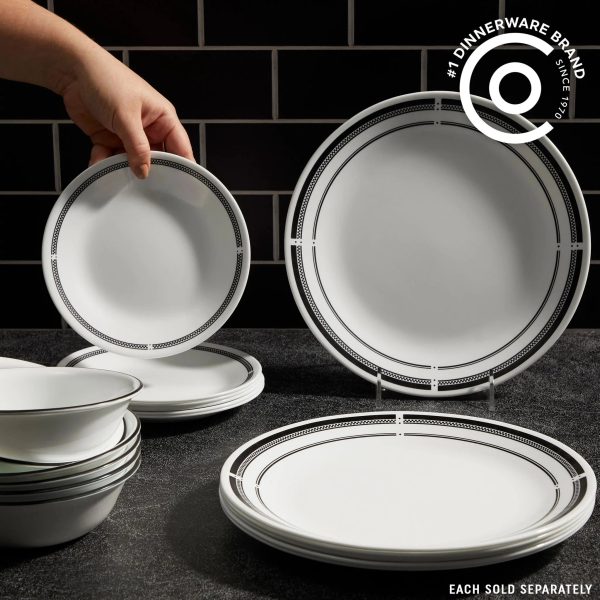 Corelle Dinnerware- Lightweight Brasserie 6.75 Appetizer Plate, 6-pack