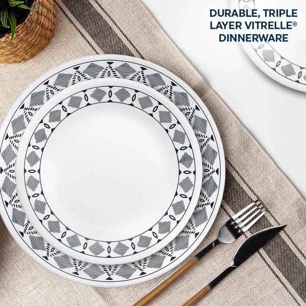 Corelle Dinnerware- Lightweight Cusco 16-piece Mugless Dinnerware Set, Service for 4