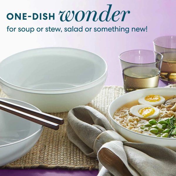 Corelle Dinnerware- Lightweight Winter Frost White 46-ounce Meal Bowl