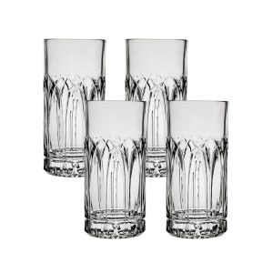 Corelle Dinnerware- Lightweightware Traze PST Highball Glasses (4-Pieces), 12-ounce, Dishwasher Safe