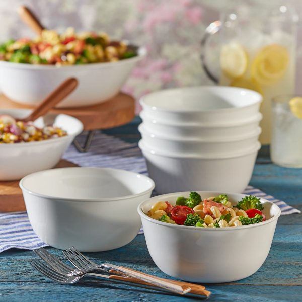 Corelle Dinnerware- Lightweight Winter Frost White 28-ounce Large Soup Bowls, 6-pack