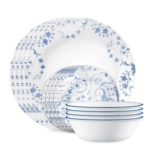 Corelle Dinnerware- Lightweight Darlington 12-piece Dinnerware Set, Service for 4 Corelle Dinnerware- Lightweight Darlington 12-piece Dinnerware Set, Service for 4