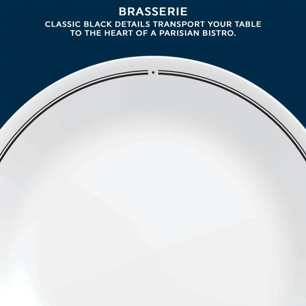 Corelle Dinnerware- Lightweight Brasserie 8.5 Salad Plate, 6-pack