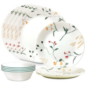 Corelle Dinnerware- Lightweight Wildflower Scatter 12-piece Dinnerware Set, Service for 4 Corelle Dinnerware- Lightweight Wildflower Scatter 12-piece Dinnerware Set, Service for 4