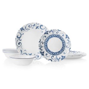 Corelle Dinnerware- Lightweight Artemis 12-piece Dinnerware Set, Service for 4 Corelle Dinnerware- Lightweight Artemis 12-piece Dinnerware Set, Service for 4