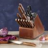 Corelle Dinnerware- Lightweight Signature Edge Walnut 13-piece Knife Block Set