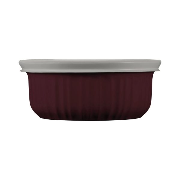 Corelle Dinnerware- Lightweight French Colors 16-ounce Baking Dish with Lid, Cabernet Corelle Dinnerware- Lightweight French Colors 16-ounce Baking Dish with Lid, Cabernet