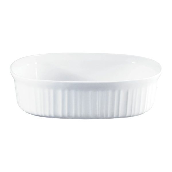 Corelle Dinnerware- Lightweight French White? 2.5-quart Oval Casserole Dish