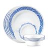 Corelle Dinnerware- Lightweight Rolling Waves 18-piece Dinnerware Set, Service for 6 Corelle Dinnerware- Lightweight Rolling Waves 18-piece Dinnerware Set, Service for 6