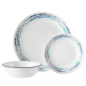 General Dinnerware- Lightweight Ocean Blues 12-piece Dinnerware Set, Service for 4 General Dinnerware- Lightweight Ocean Blues 12-piece Dinnerware Set, Service for 4