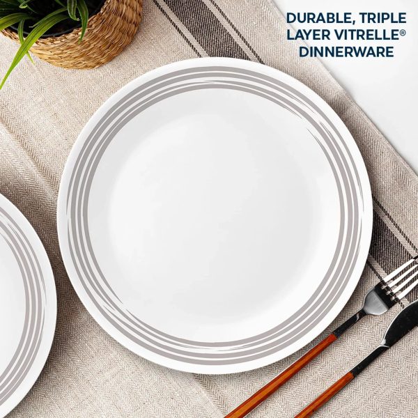 Corelle Dinnerware- Lightweight Brushed Silver 8.5 Salad Plate Corelle Dinnerware- Lightweight Brushed Silver 8.5 Salad Plate