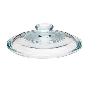 Corelle Dinnerware- Lightweight French White? Fluted Glass Lid for 1.5-quart Round Baking Dish