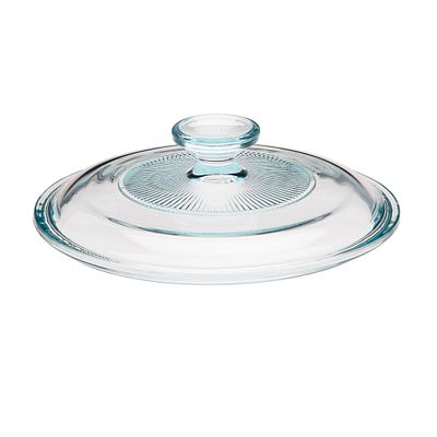 Corelle Dinnerware- Lightweight French White? Fluted Glass Lid for 1.5-quart Round Baking Dish