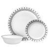 General Dinnerware- Lightweight City Block 12-piece Dinnerware Set, Service for 4