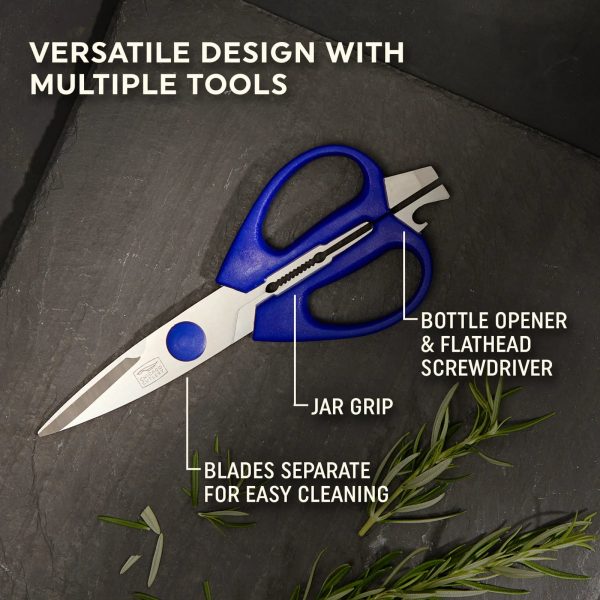 Corelle Dinnerware- Lightweight Chicago Cutlery 2-piece Kitchen Shears in Blueberry and Blue Frost