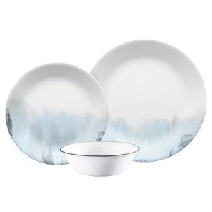 Corelle Dinnerware- Lightweight Tranquil Reflections 12-piece Dinnerware Set, Service for 4