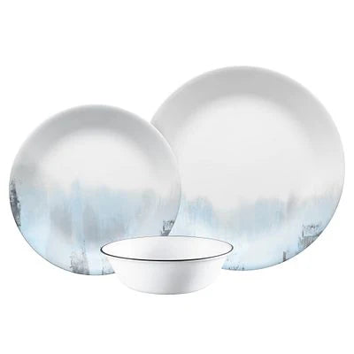 Corelle Dinnerware- Lightweight Tranquil Reflections 12-piece Dinnerware Set, Service for 4