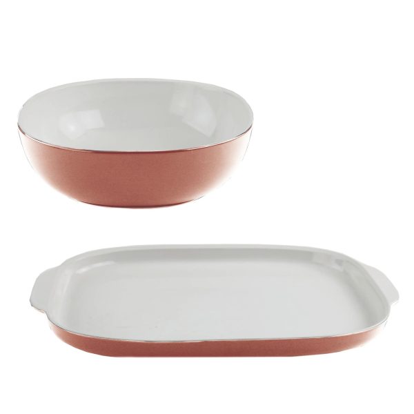 Corelle Dinnerware- Lightweight 2-piece Serving Set, Red Clay Corelle Dinnerware- Lightweight 2-piece Serving Set, Red Clay