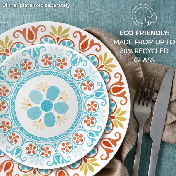 Corelle Dinnerware- Lightweight Global Collection Terracotta Dreams 6.75?? Appetizer Plates, 6-pack