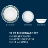 Corelle Dinnerware- Lightweight Penelope 18-piece Dinnerware Set, Service for 6