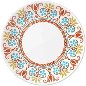 Corelle Dinnerware- Lightweight Global Collection Terracotta Dreams 10.25 Dinner Plate