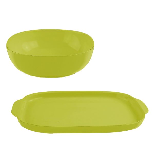 Corelle Dinnerware- Lightweight 2-piece Green Serving Set Corelle Dinnerware- Lightweight 2-piece Green Serving Set