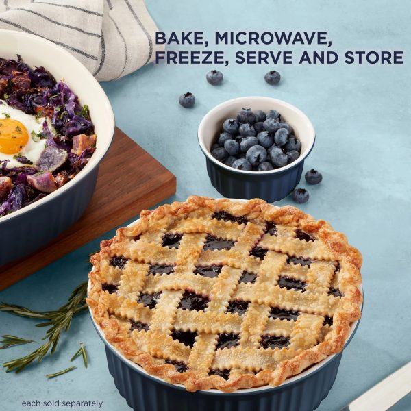 Corelle Dinnerware- Lightweight French Colors 1.5-quart Round Baking Dish, Navy