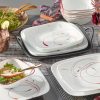Corelle Dinnerware- Lightweight Square Splendor 18-piece Dinnerware Set, Service for 6