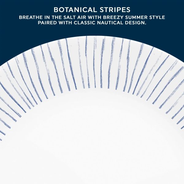 Corelle Dinnerware- Lightweight Botanical Stripes 32-piece Dinnerware Set, Service for 8