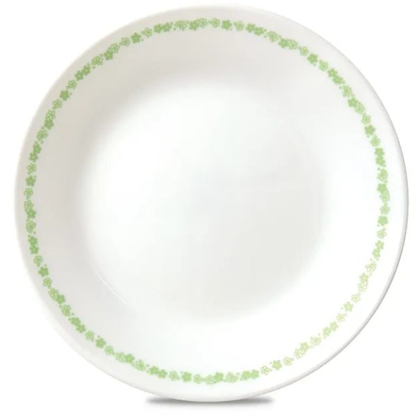 Corelle Dinnerware- Lightweight Spring Blossom Green 6.75 Appetizer Plate