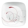Corelle Dinnerware- Lightweight Square Splendor 10.5 Dinner Plates, 6-pack