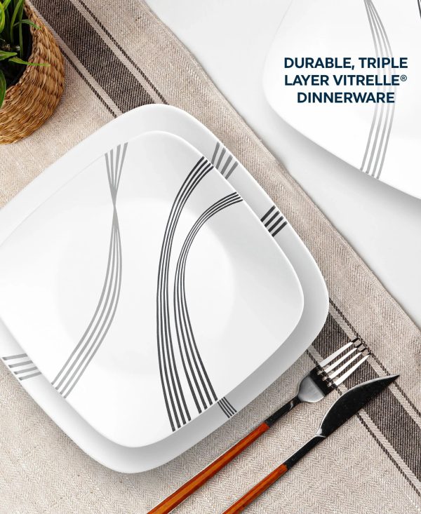 Corelle Dinnerware- Lightweight Urban Arc 16-piece Dinnerware Set, Service for 4