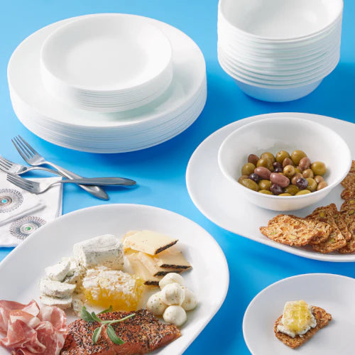 Corelle Dinnerware- Lightweight Winter Frost White 38-piece Dinnerware Set, Service for 12 Corelle Dinnerware- Lightweight Winter Frost White 38-piece Dinnerware Set, Service for 12