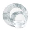 Corelle Dinnerware- Lightweight Salt Wash 12-piece Dinnerware Set, Service for 4